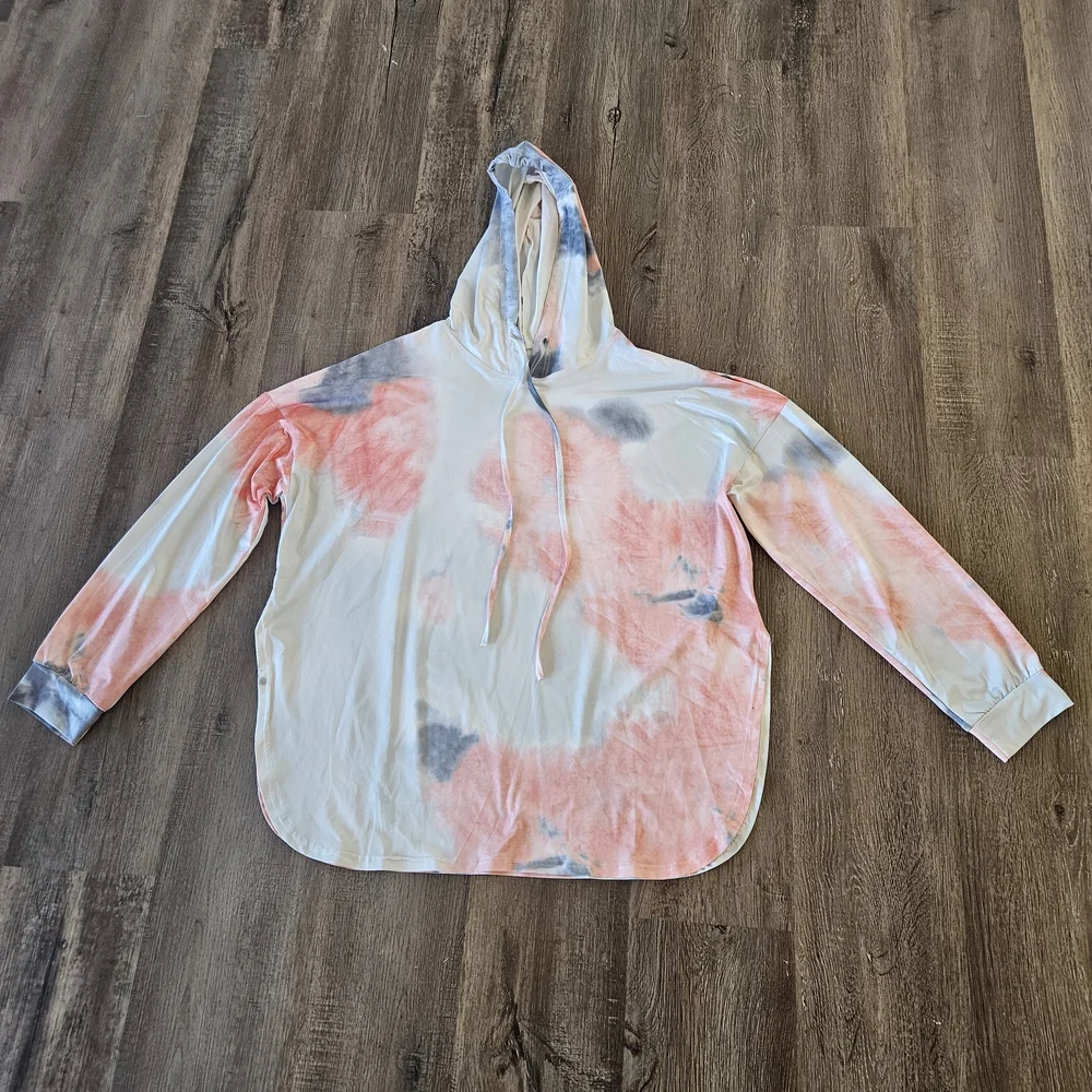 2 Piece Lounge Jogging Track Set Hoodie Jacket Women XL Tie Dye Unbranded